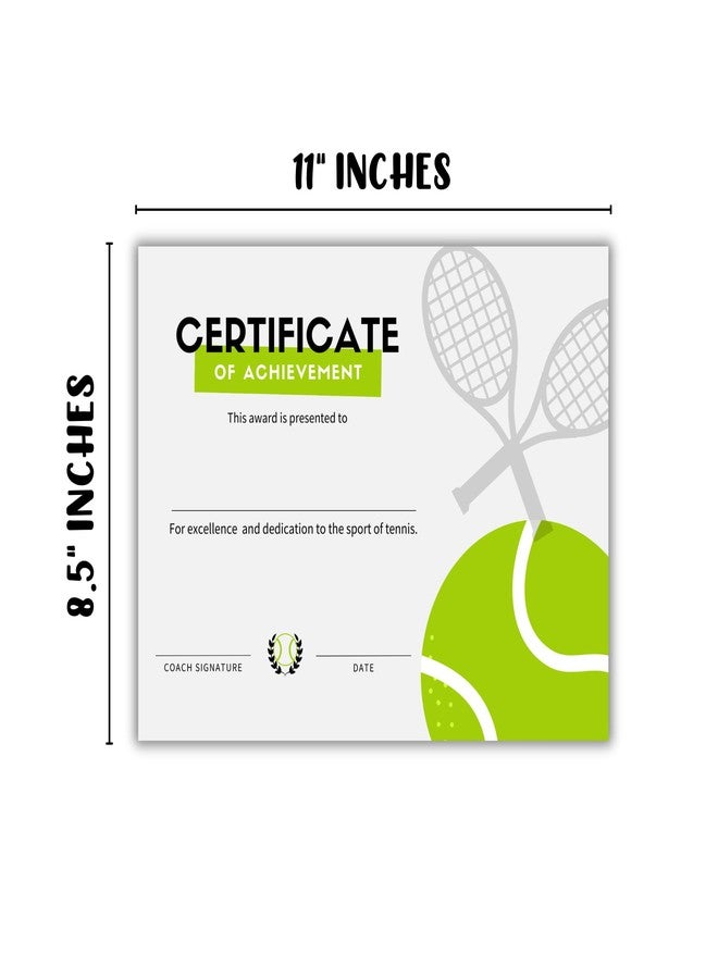 Lashicorn Tennis Player Certificate of Achievement 30pk 8.5x11” Racket Team Winner Tournament Improved Participation Ball Summer Court Recognition - Image 4