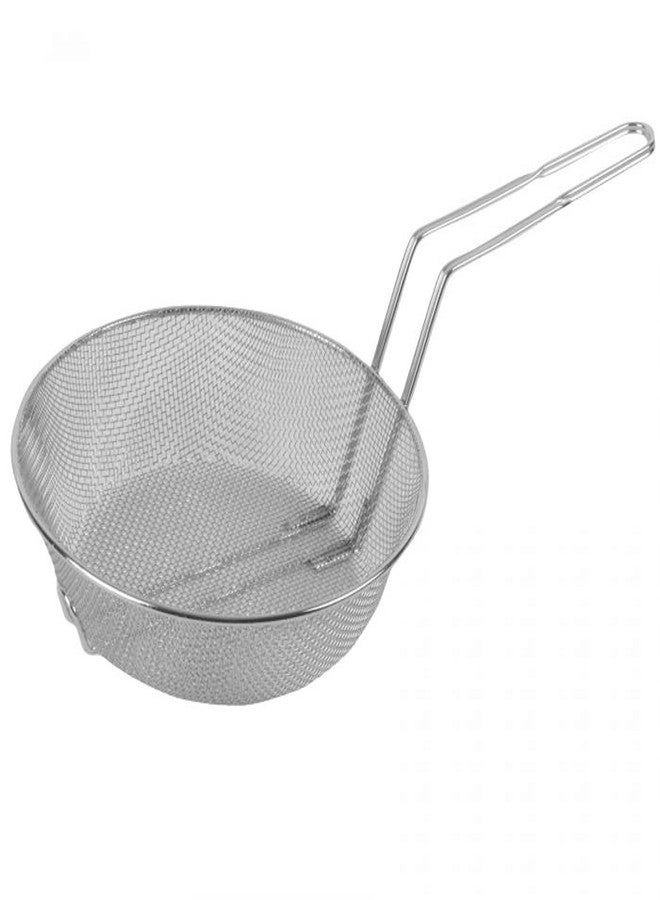 TrueCraftware- 10" Round Fine Mesh Culinary Basket Nickel Plated with 9-1/8" Handle Length- Kitchen Frying Basket Food Strainer Skimmer Strainer for Cooking Home Kitchen Restaurants - Image 1
