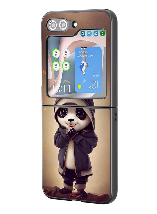 Tolwak Samsung Galaxy Z Flip 5 Protective Case Cover Cute Little Panda - Image 1