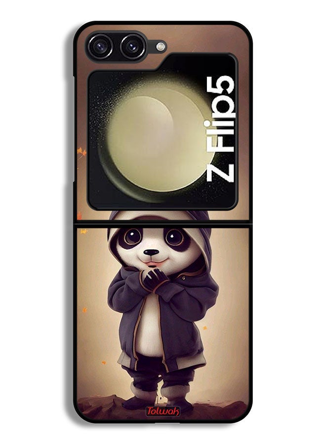 Tolwak Samsung Galaxy Z Flip 5 Protective Case Cover Cute Little Panda - Image 2