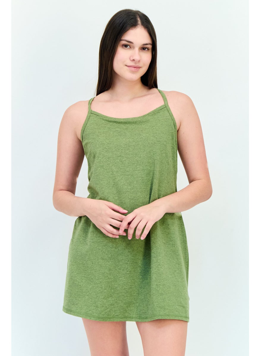Aerie Women Solid Sleeveless Jumpsuits, Green  - Image 1