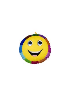 Keshav Creation Keshav Creation Velvet Combo Of Baby Smiley Cushion Reversible Printed Emoji Side Pattern Coloring Boxes13X13 Inch Soft Toys Cushion 3 Pillow Heart Eyes Multicolor  - Image 4