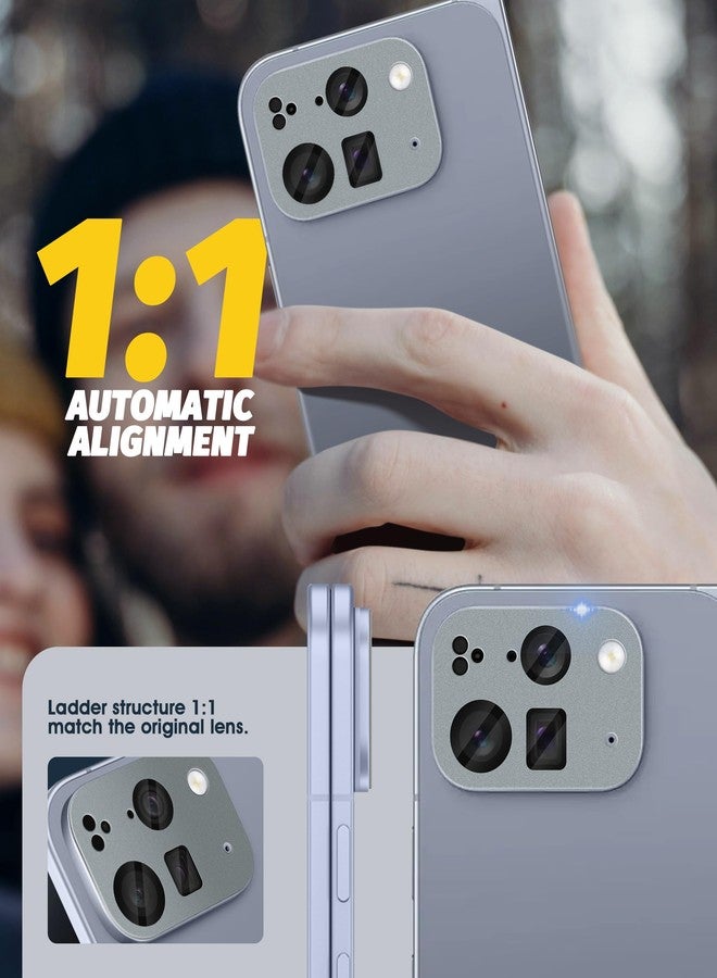 Orzero (2 Pack) Camera Lens Protector Compatible for Google Pixel 10 Pro Fold, Protector de Cámera Premium Metal and Glass Precise Camera Cutouts High Definition Anti-Scratch - Light Gray - Image 5