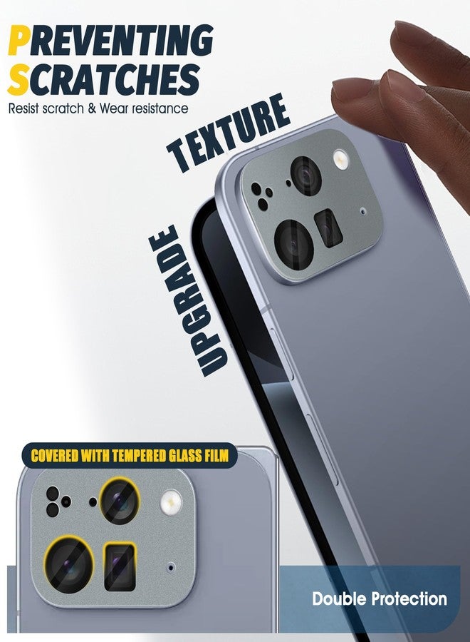 Orzero (2 Pack) Camera Lens Protector Compatible for Google Pixel 10 Pro Fold, Protector de Cámera Premium Metal and Glass Precise Camera Cutouts High Definition Anti-Scratch - Light Gray - Image 3
