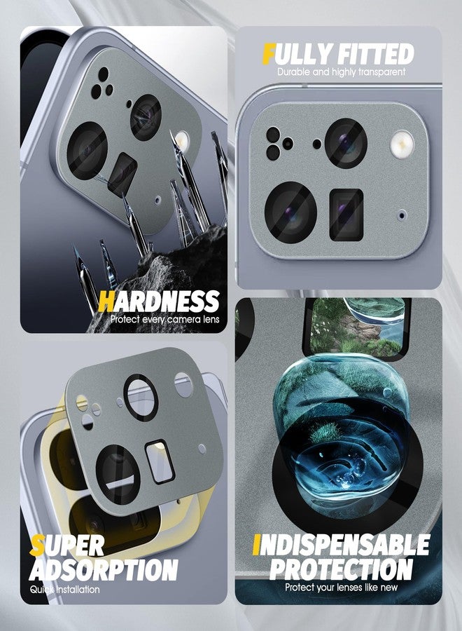 Orzero (2 Pack) Camera Lens Protector Compatible for Google Pixel 10 Pro Fold, Protector de Cámera Premium Metal and Glass Precise Camera Cutouts High Definition Anti-Scratch - Light Gray - Image 4