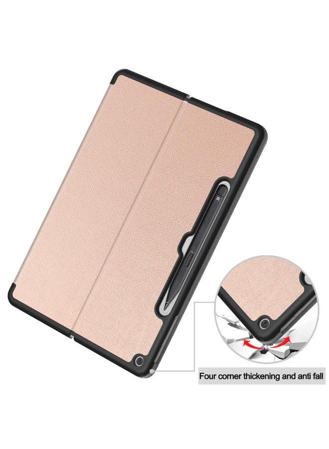 عام غطاء مايكروسوفت سيرفيس برو 12 (2025) مقاس 12 بوصة، غطاء جلدي PU خفيف الوزن مقاوم للسقوط والصدمات مع حامل واقي. - Image 3