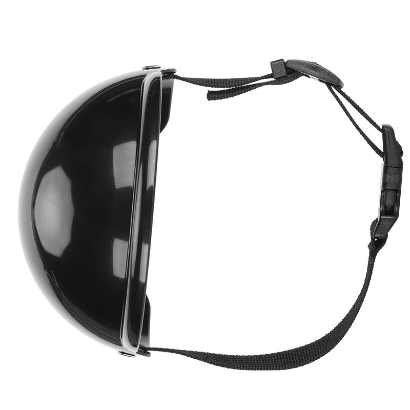 Small Medium Dog Helmet Hat Hard ABS Adjustable Chin Strap Black Motorcycle Cap - Image 5
