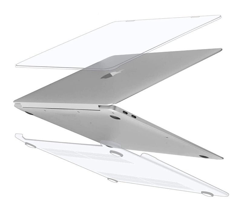 GIOIA BAZAAR Case for MacBook, Plastic Hard Shell Case Cover Compatible with MacBook Air 13 inch (2020 2019 2018 Release) M1 A1932 A2179 A2337 with Retina Display & Touch id(Clear) - Image 1