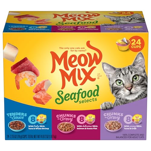 Meow Mix Seafood Selects Wet Cat Food Variety Pack, 2.75 Ounce Cups (Pack of 24) - Image 5
