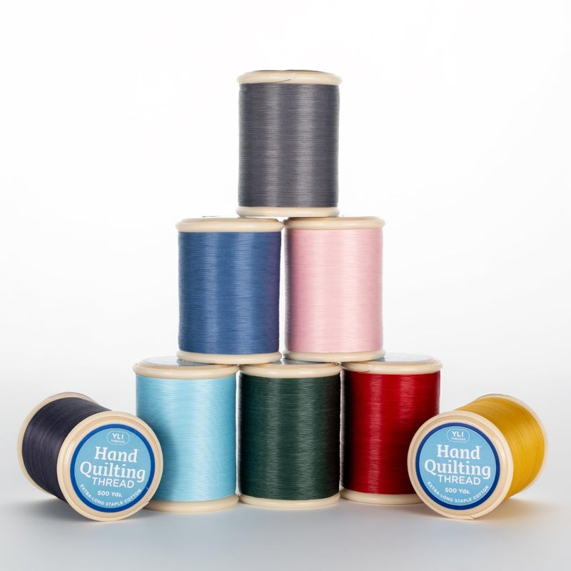 YLI Threads YLI Hand Quilting Thread - 100% Egyptian Cotton, Glazed, Strong & Tangle-Free, 500 yd. Spool - Natural - Image 5