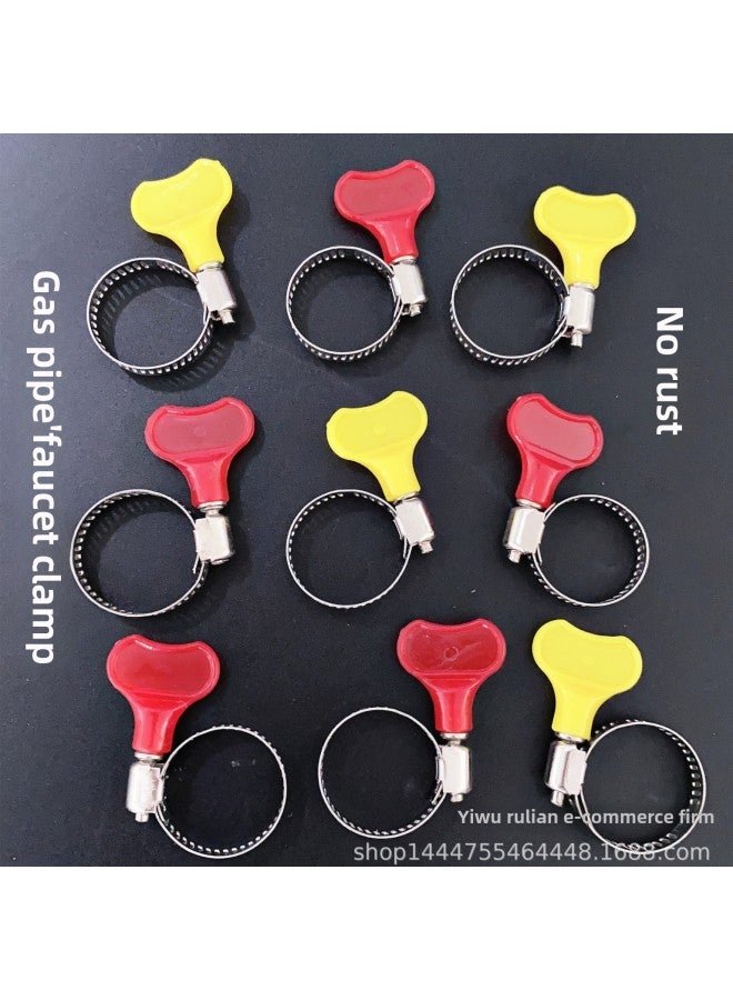 One Yuan Hose Clamp Plastic Handle Hose Clamp Gas Pipe Clamp Pipe Clamp One Yuan Shop Stall-Specification Model:100 Pcs/pack  - Image 1