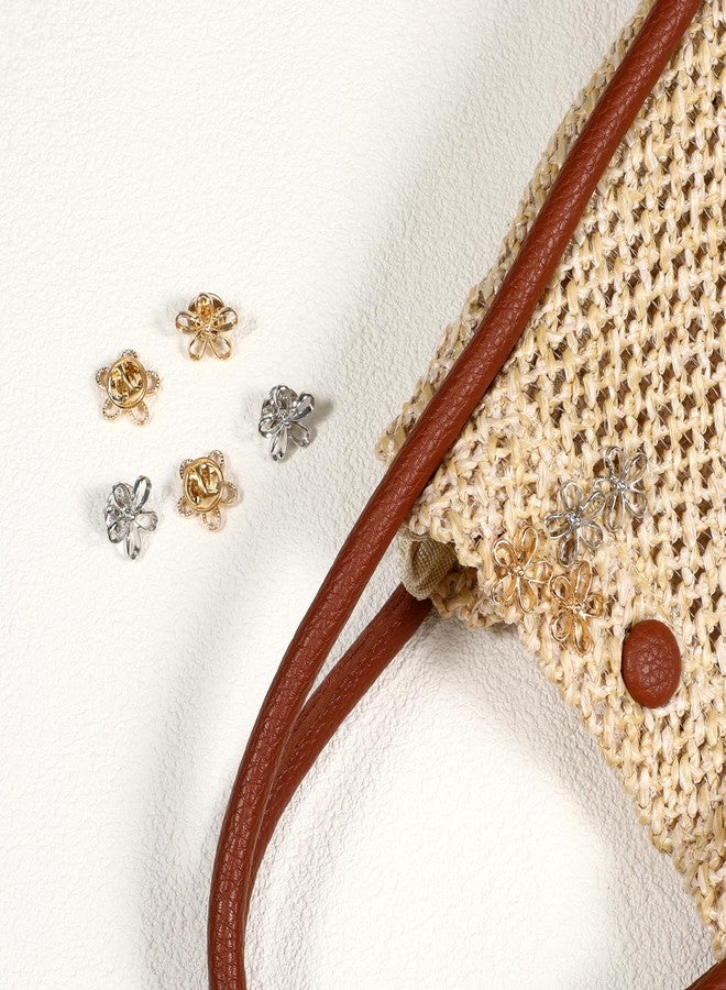 Sliverdew Flower Modesty Pins 20 PCS Lapel Pins for Clothes, Safety Cover up Shirt Button Pin No Sew Reusable Detachable Anti-Exposure Fixed Brooches for Scarf,Bag,Pocket or Cardigan - Image 4