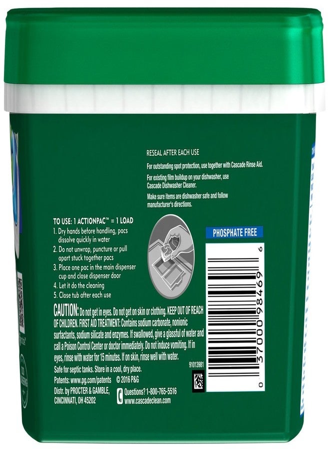 Cascade Complete Actionpacs Dishwasher Detergent, Fresh Scent, 38 Count - Image 2