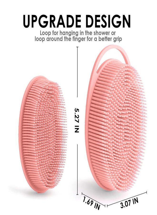 RamPula Silicone Body Scrubber - Dual-Sided Silicone Loofah for Shower, Soft Exfoliating Body Bath Shower Scrubber Loofah Brush Easy-to-Clean for Sensitive Kids Women Men All Kinds of Skin, Set of 2 - Image 5
