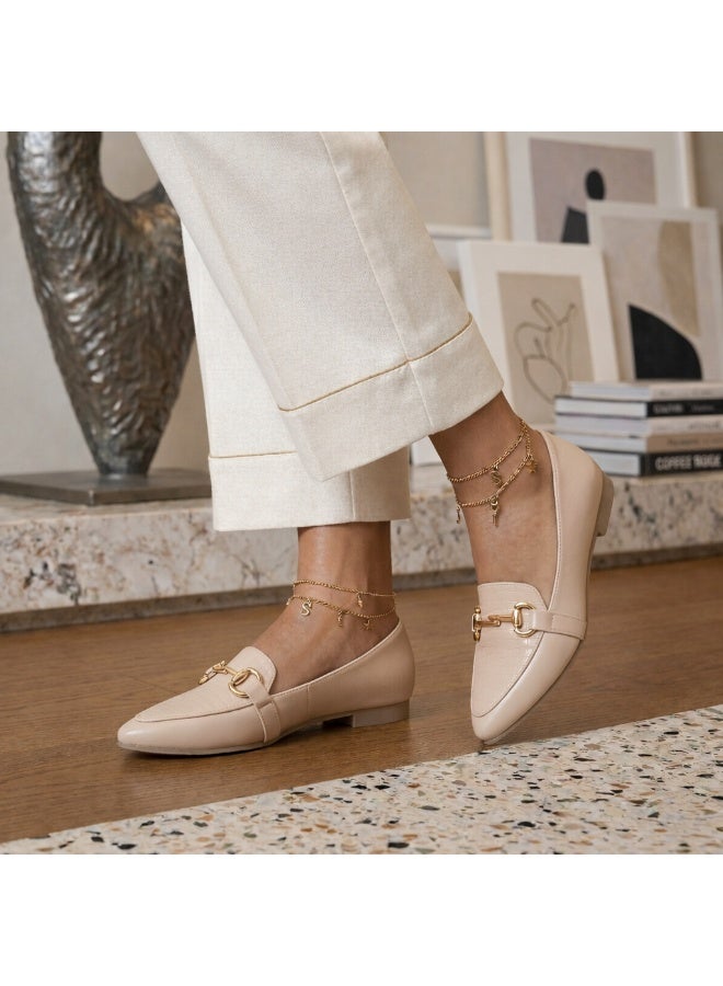 Ballerina Flat Leather BN-500 - Beige