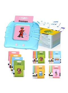 Generic Arabic English Learning Toys,510 Words Baby Talking Flash Cards, Preschool Learning Toy for Toddlers, Speech Therapy Montessori Toys for 3-6 Year Old Boys Girls Birthday Gifts(Blue)  - Image 1