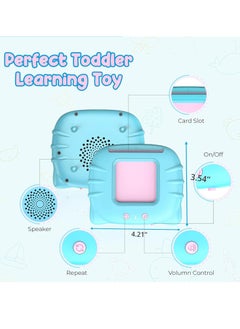 Generic Arabic English Learning Toys,510 Words Baby Talking Flash Cards, Preschool Learning Toy for Toddlers, Speech Therapy Montessori Toys for 3-6 Year Old Boys Girls Birthday Gifts(Blue)  - Image 2