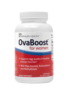 مكمل غذائي طبيعي لزيادة الخصوبة من Ovaboost مع ميواينوزيتول وفولات Coq10 وفيتامينات التبويض وجودة البويضات للنساء (120 كبسولة)