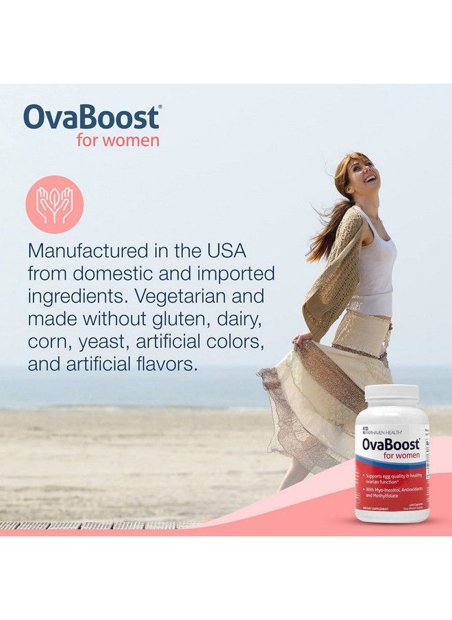 fairhaven health - مكمل غذائي طبيعي لزيادة الخصوبة من Ovaboost مع ميواينوزيتول وفولات Coq10 وفيتامينات التبويض وجودة البويضات للنساء (120 كبسولة) - Image 1