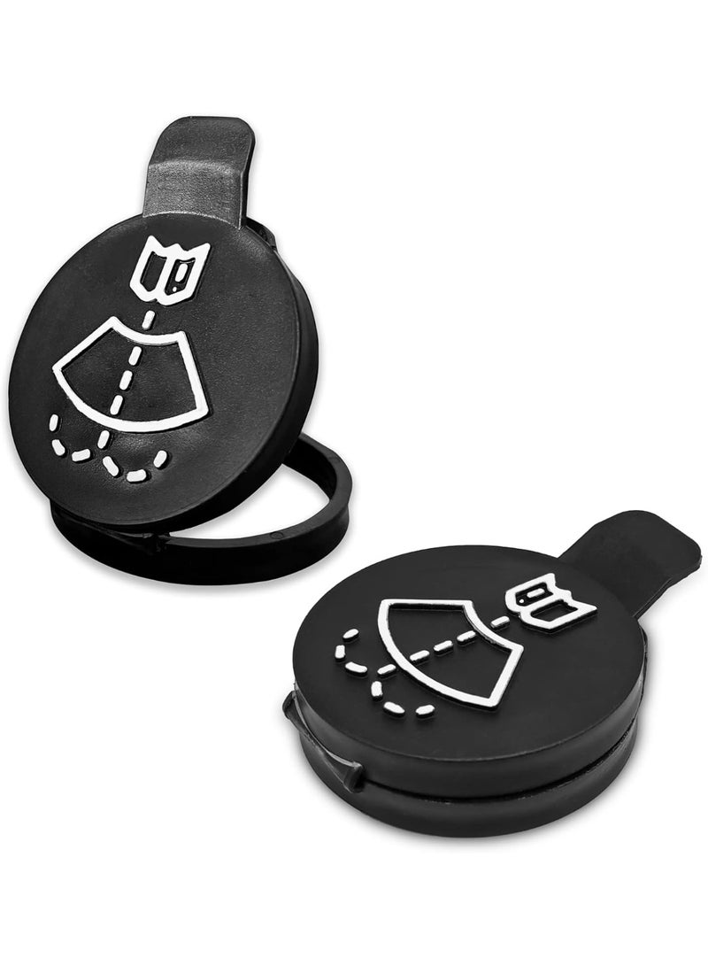 2 Pack Car Wiper Bottle Cover, Windshield Wiper Washer Fluid Reservoir Tank Bottle Cap, Car Wiper Bottle Cover Replacement Cap Compatible with GMC Chevrolet Buick Cadillac, - Image 1
