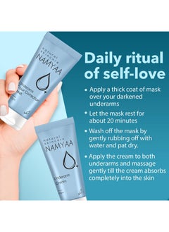 NAMYAA Dark Underarm Kit -Underarm Cream And Color Correction Mask, 100 Gram, Pack Of 2  - Image 5