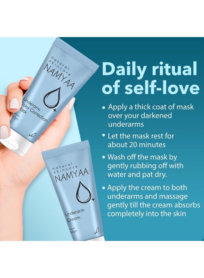NAMYAA Dark Underarm Kit -Underarm Cream And Color Correction Mask, 100 Gram, Pack Of 2 - Image 5