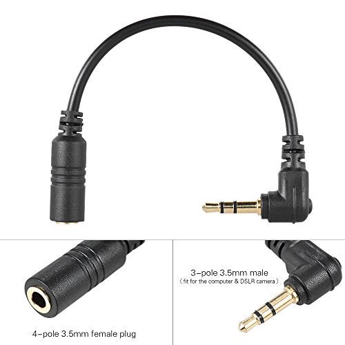 SRK A11 Microphone Adapter Cable Smartphone Cellphone Microphone Mic to PC Computer DSLR Camera Adapter 3.5 mm FEMALE to 3.5 mm MAIL. - Image 2