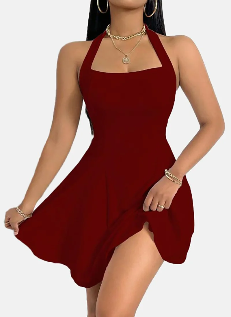 YUNIQEE Halter Fit Flare Dress