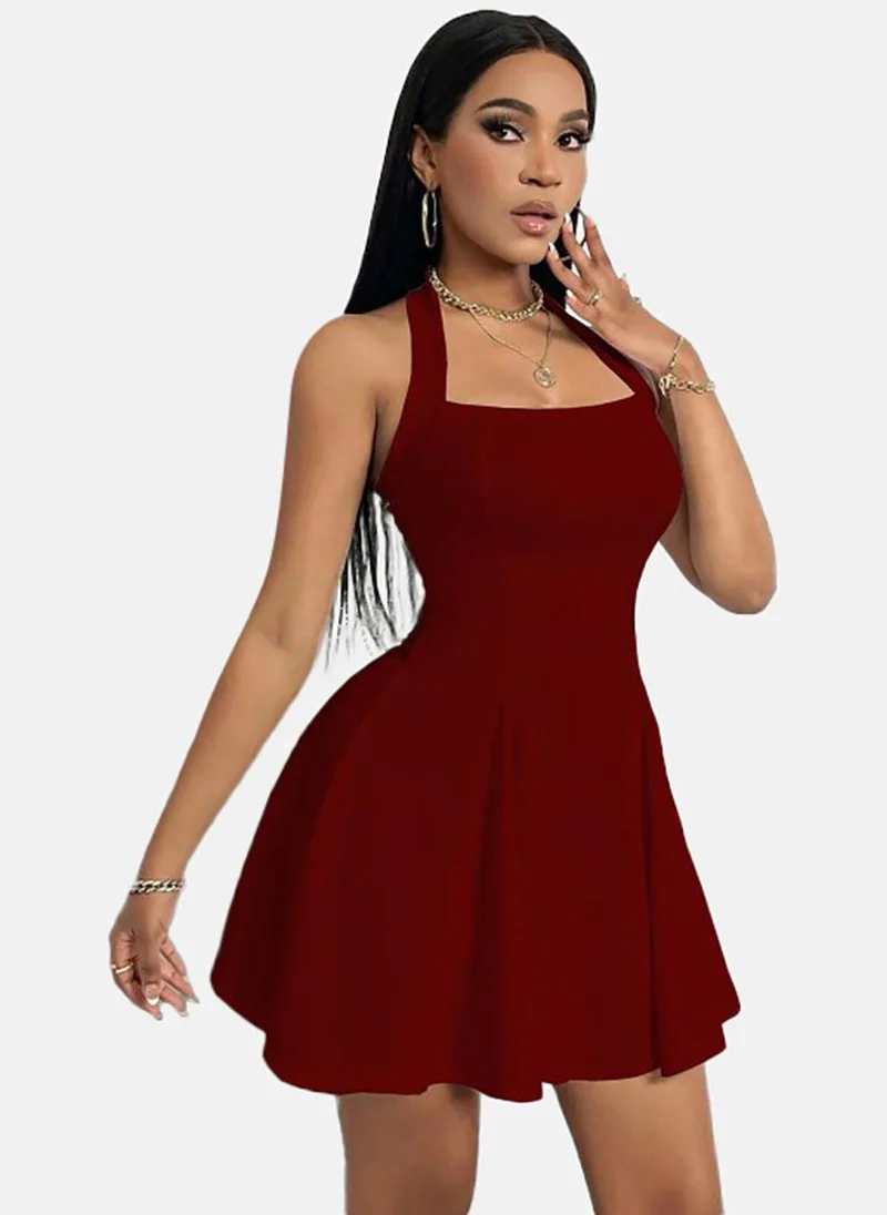 YUNIQEE Halter Fit Flare Dress
