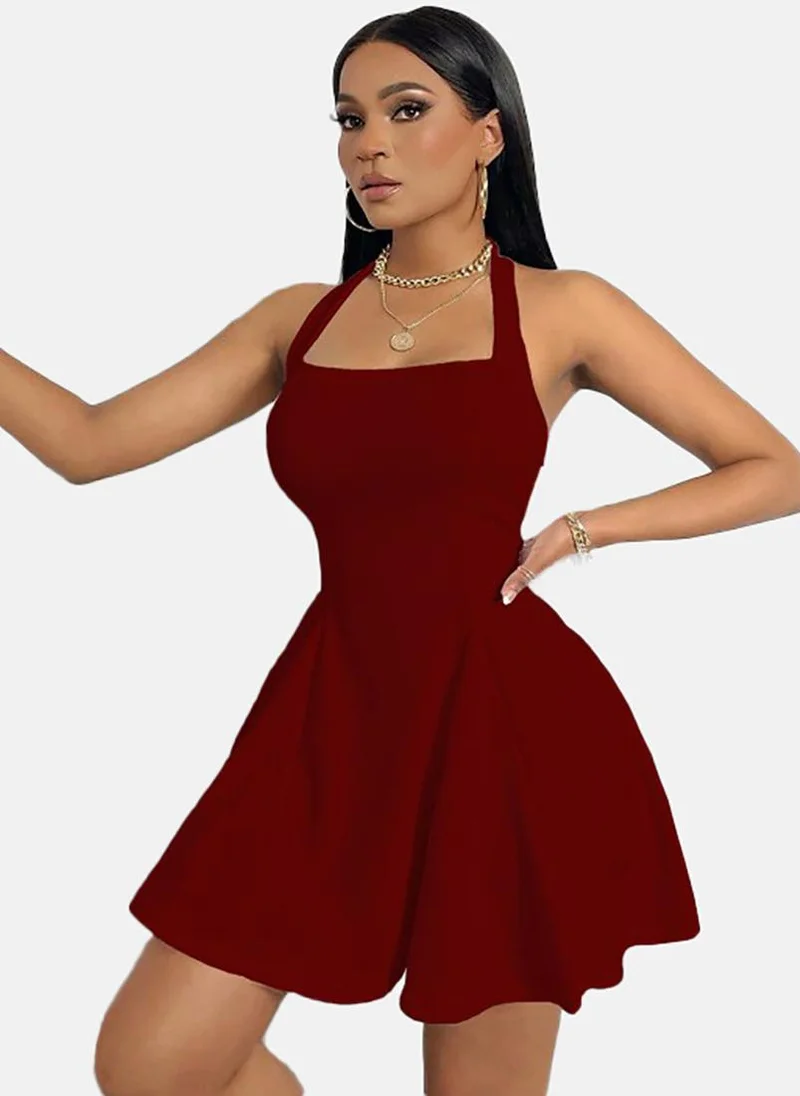 YUNIQEE Halter Fit Flare Dress
