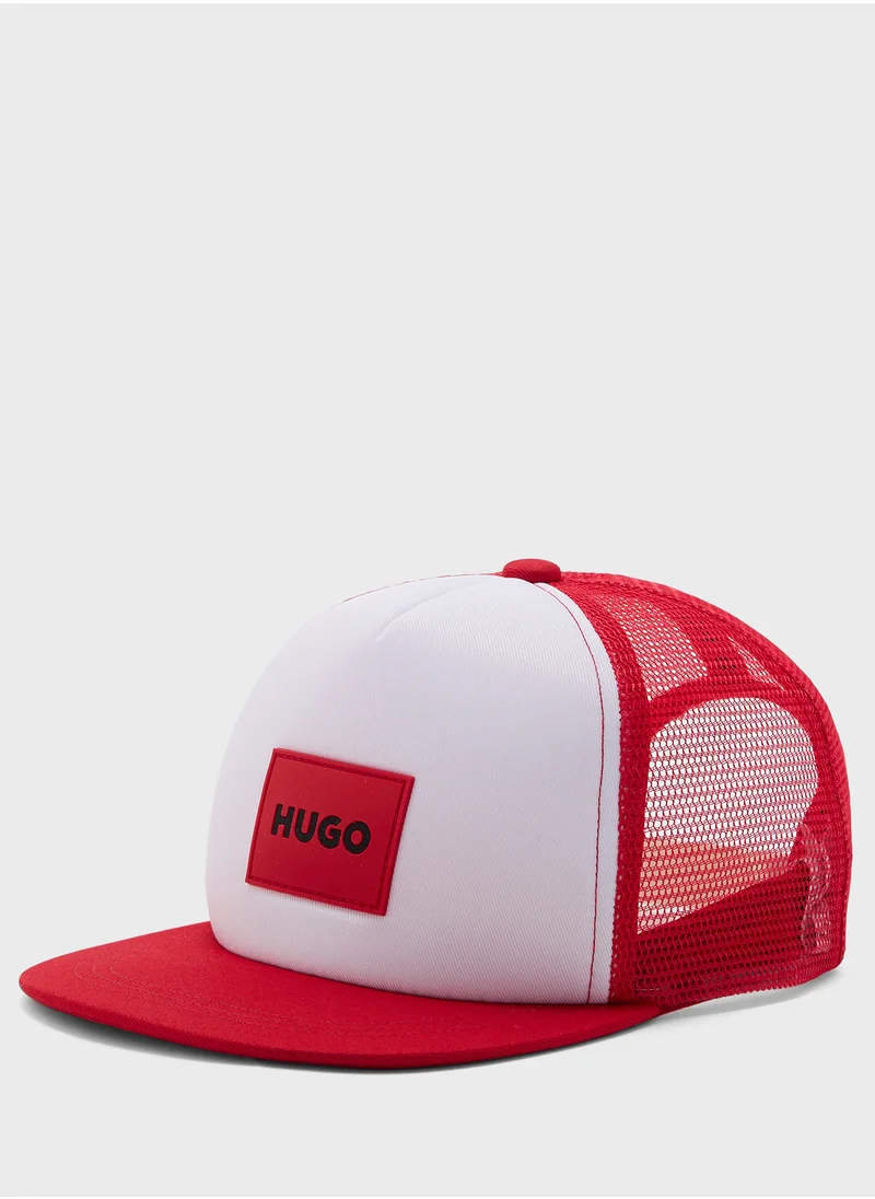 HUGO Kids Logo Flat Peak Caps