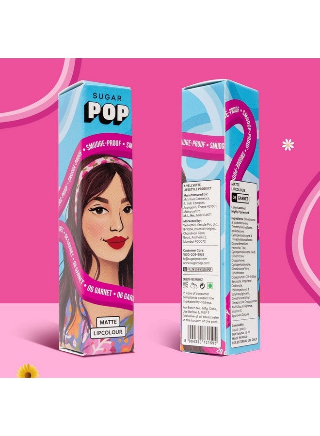 سكر بوب أحمر شفاه سائل SUGAR POP 06 بلون العقيق (غير لامع) - Image 2