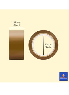 Nice Pack 6 Rolls 2" wide 45 yards Brown Premium Quality Tape for All Purpose use -Heavy Duty Packaging, Shipping, Moving, Sealing - Stronger & Thicker items, Office and Home.  - Image 2