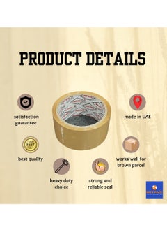 Nice Pack 6 Rolls 2" wide 45 yards Brown Premium Quality Tape for All Purpose use -Heavy Duty Packaging, Shipping, Moving, Sealing - Stronger & Thicker items, Office and Home.  - Image 3