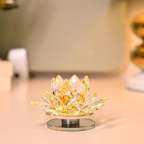 ZAICUS Crystal Lotus Flower Showpiece for Home Decor & Office Desk | Feng Shui Decorative Gift for Housewarming, Birthday, Spiritual & Festive Décor (Multicolor) - Image 5