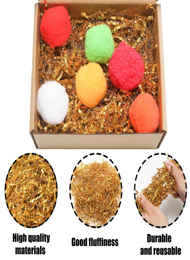 Funstreet 2LB Crinkle Cut Paper Shredded Paper Filler Gold Confetti Shreds for Gift Baskets Gift Box - Image 3