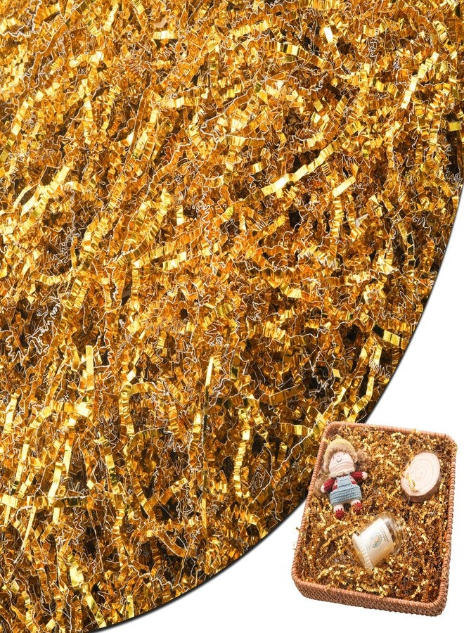 Funstreet 2LB Crinkle Cut Paper Shredded Paper Filler Gold Confetti Shreds for Gift Baskets Gift Box
