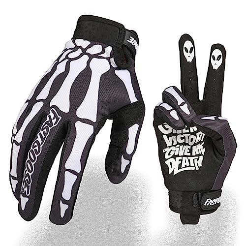 FASTGOOSE Skeleton-Paw Motorcycle Gloves for Men&Women,Cycling Glove Breathable Dirtbike Glove for ATV MTB Motocross Racing (Black, X-Large) - Image 1