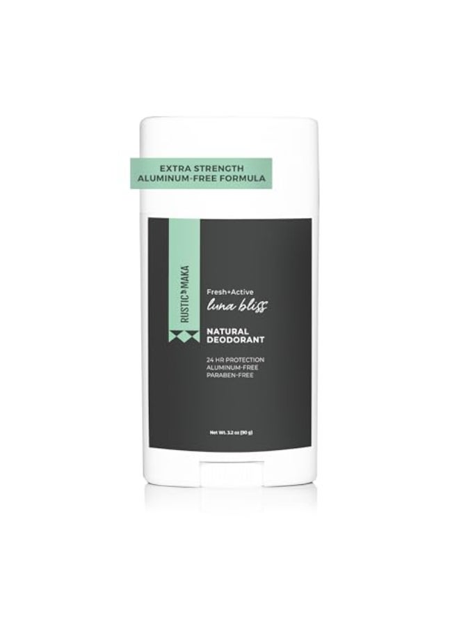 Rustic MAKA Natural Deodorant Stick for Women Luna Bliss Scent LongLasting odor Protection AluminumFree CrueltyFree No Baking Soda Activated Charcoal Magnesium - Image 1