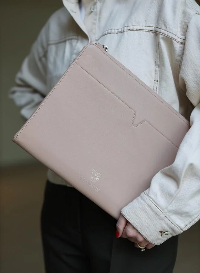Veganologie Eden Apple Leather Laptop Sleeve 13" in Pink Made From 30 Apples