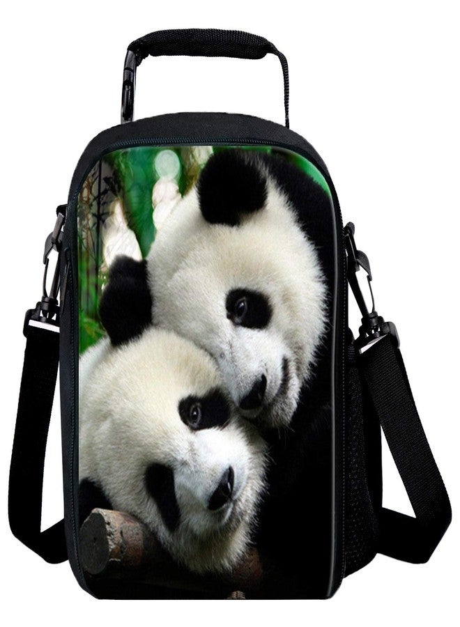 7-Mi Kids Lunch Bag Reusable 3D Design Snack Shoulder Bags with Zipper Online Insulated Thermal Girls Boys Lunch Tote Bags Cooler Box for Picnic(Panda) - Image 1