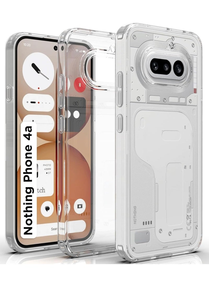 Crystal Clear Back Cover Case for Nothing Phone 4a shock Proof Design Transparent Back Cover Case for Nothing Phone 4a 5G - Image 1