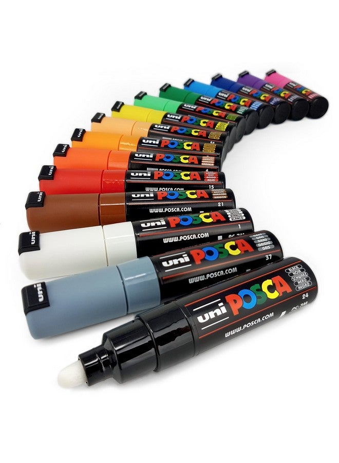 POSCA Uni PC-7M Broad Tip Paint Markers (Pack of 15) - Image 1
