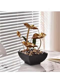 SHIKSHA PATRI Metal Water Feature Fountain for Home Decor by SHIKSHA PATRI Three Layers Indoor Water Fountain for Table River Rocks Indoor Zen Relaxation for Office Living Room Bedroom Decor for Gift 1Pcs  - Image 4