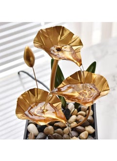 SHIKSHA PATRI Metal Water Feature Fountain for Home Decor by SHIKSHA PATRI Three Layers Indoor Water Fountain for Table River Rocks Indoor Zen Relaxation for Office Living Room Bedroom Decor for Gift 1Pcs  - Image 2