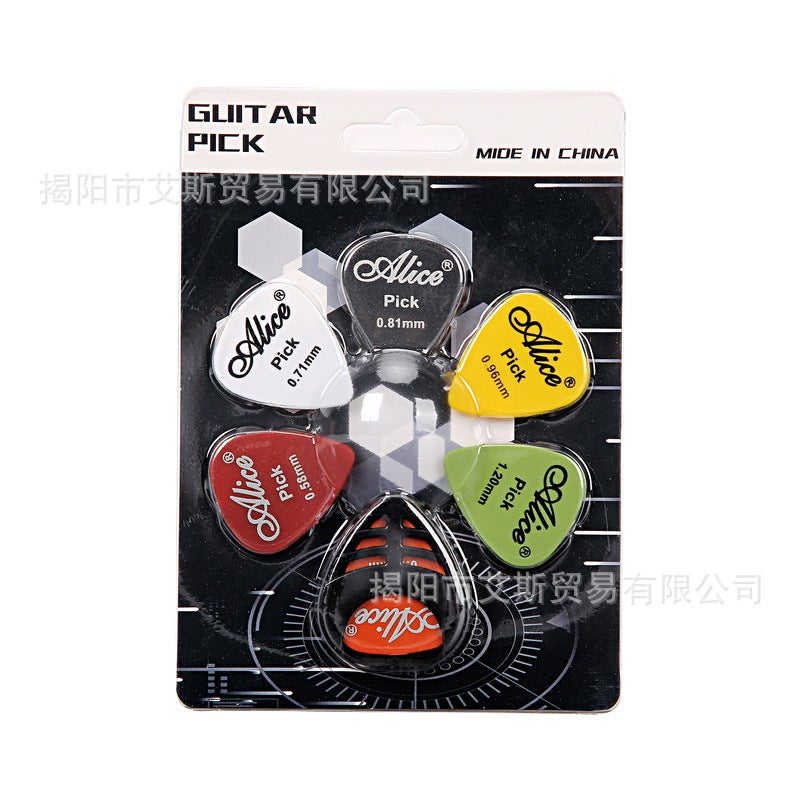 Guitar Picks Pick Bracket +6 Guitar Picks Applicable To Electric Wooden Guitar Bass Ukulele - Image 1
