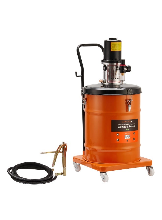 LAWAZIM High-Pressure Grease Pump - 40L/10.5 Gallon - Portable Pneumatic Air-Operated Grease Lubricator with Hose, Grease Gun, Pressure Gauge & Wheels for Automotive, Workshop, Garage & Industrial Use - Image 1