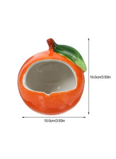 POPETPOP Ceramic Hamster Hideout: Hamster House Orange Shape Hamster Nest Summer Cooling Hamster Hut Small Animal Hide For Chinchilla Hedgehog, 10X10Cm  - Image 3