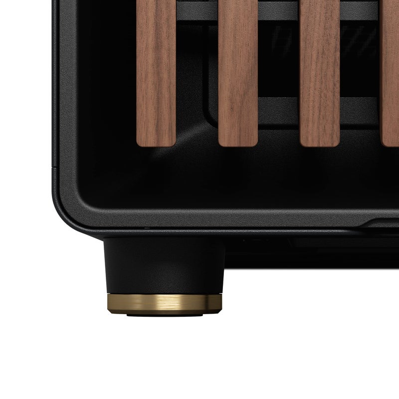 Fractal Design North - Genuine Walnut Wood Front - Mesh Side Panels - Two 140mm Aspect PWM Fans Included - Type C USB - ATX Airflow Mid Tower PC Gaming Case,Charcoal Black - Image 2