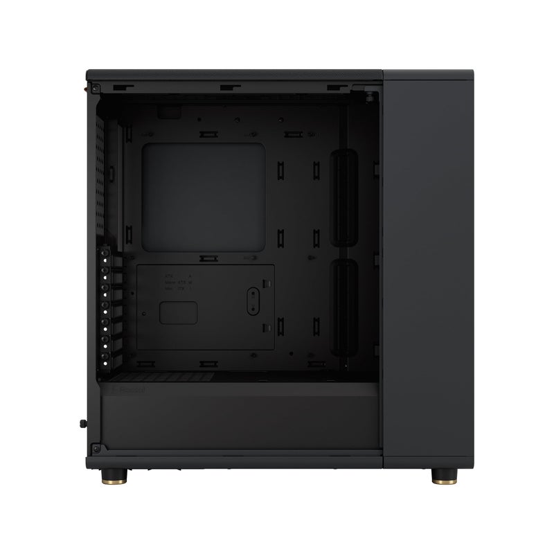 Fractal Design North - Genuine Walnut Wood Front - Mesh Side Panels - Two 140mm Aspect PWM Fans Included - Type C USB - ATX Airflow Mid Tower PC Gaming Case,Charcoal Black - Image 4